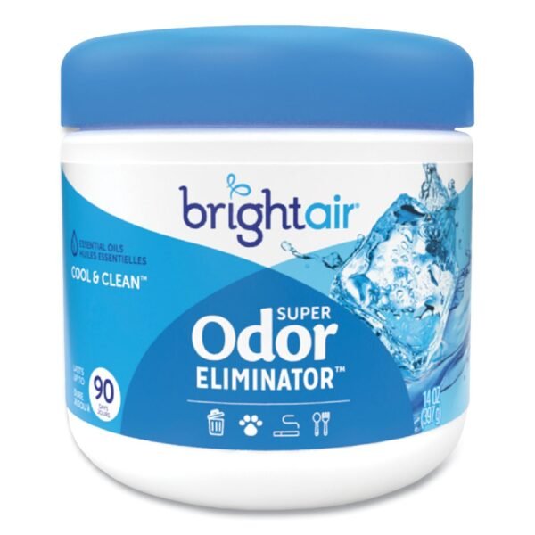 Bright Air Super Odor Eliminator, Cool and Clean, Blue, 14 oz Jar (900090EA)