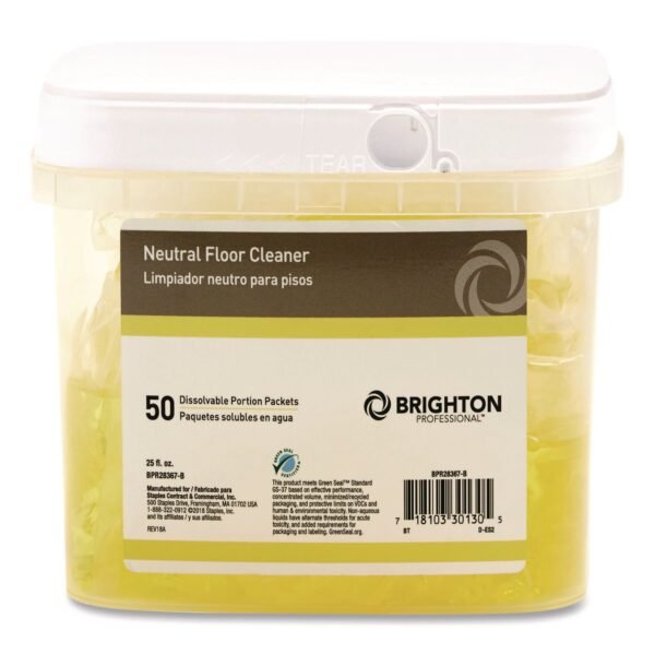 Brighton Professional Dissolvable Floor Cleaner Packets, Lavender Scent, 25 oz, 50/Pack (BPR28367B)