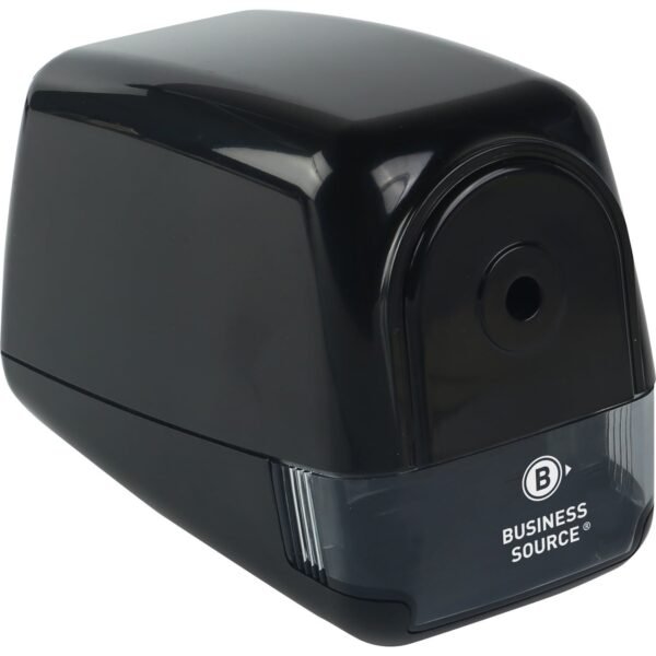 Business Source Electric Pencil Sharpener Helical - AC Adapter Powered - 3.9" Height x 4.5" Width - Black - 1 Each (BSN02869)