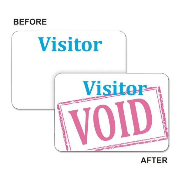 C-Line Times Up! Self-Expiring Visitor Badges, One-Day Badge, 3 x 2, White, 100/Box (97005)