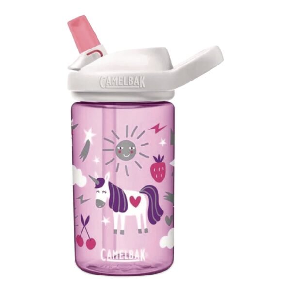CamelBak Eddy + Kids Water Bottle, Unicorn Design, 12 oz, Multicolor (2665501035)