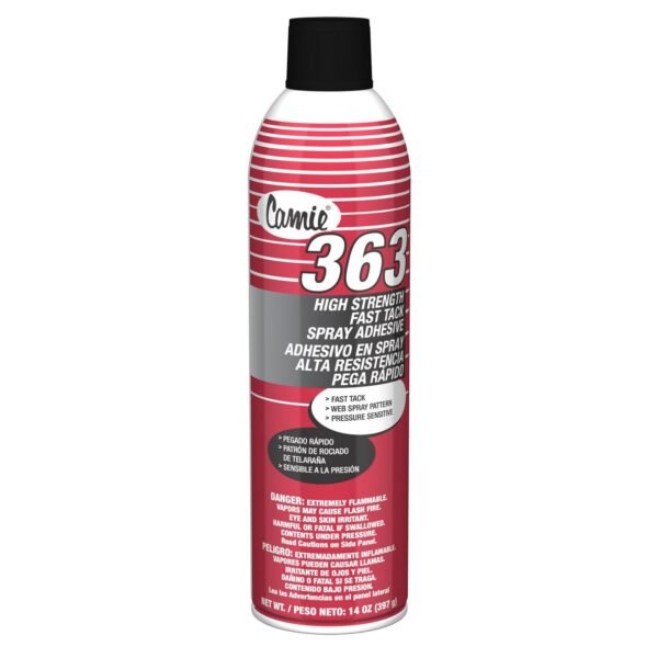 Camie 363 High Strength Fast Tack Spray Adhesive, 14 oz, 12/Carton