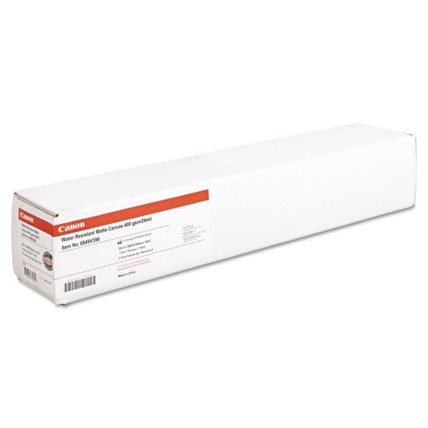 Canon Water Resistant Matte Canvas Paper Roll, 24 mil, 24" x 40 ft, Matte White (0849V39604)