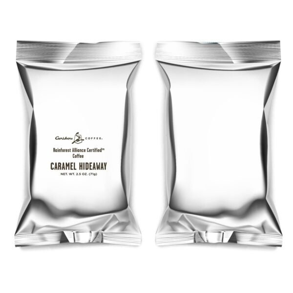 Caribou Coffee Caramel Fractional Pack, 2.5 oz, 18/Carton (042791)