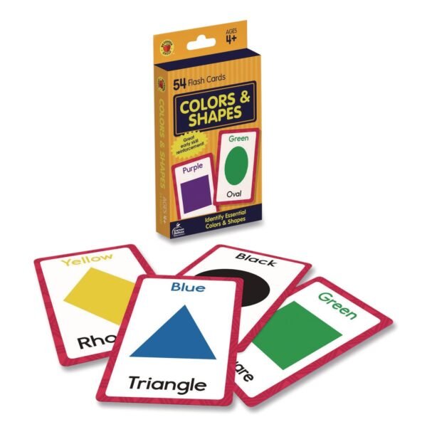 Carson-Dellosa Colors and Shapes Flash Cards, 3.25 x 5.25, Assorted Colors, 54 Cards (0769646891)