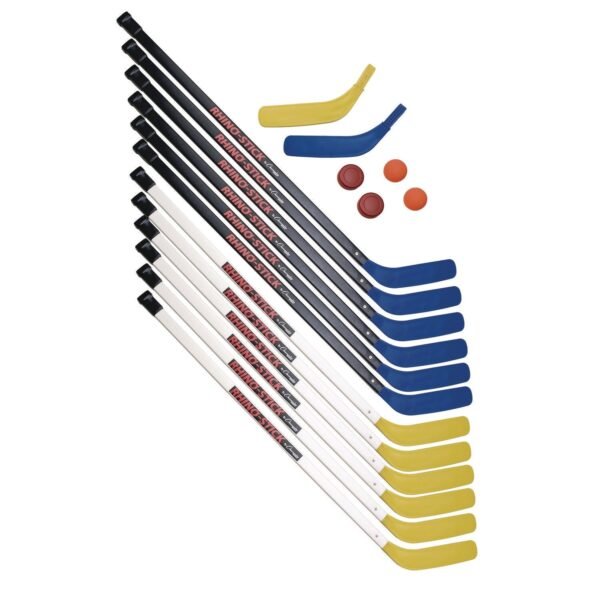 Champion Sports 43" Rhino Stick Hockey Set, 12 Sticks/2 Pucks/2 Balls/2 Extra Blades (HS43SET)