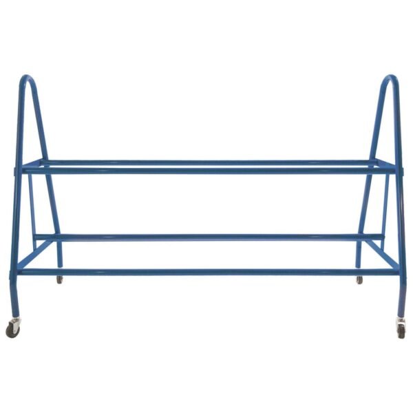 Champion Sports Heavy-Duty Deluxe Ball Cart, Metal, 132 lb Capacity, 17.5 x 59 x 35.75, Blue (BRC18)