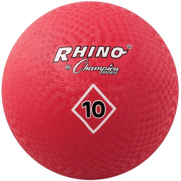 Champion Sports Playground Ball 10" - Nylon - Red - 1 Each (PG10RD)