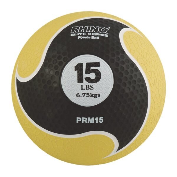 Champion Sports Rhino Elite Medicine Ball, 15 lb, Yellow (PRM15)