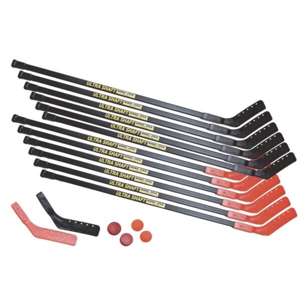 Champion Sports Ultra Shaft Hockey Set, Twelve 52" Hocket Sticks/Two Balls/Two Pucks/Two Extra Blades (US52SET)