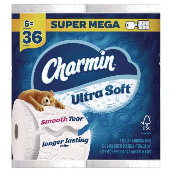 Charmin® Ultra Soft Standard Toilet Paper, 2-Ply, 336 Sheets, 6 Rolls (8467061790)