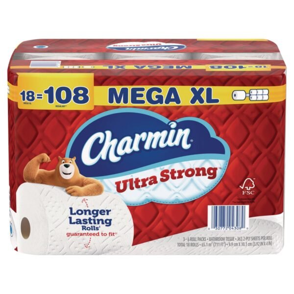 Charmin® Ultra Strong Standard Toilet Paper, 2-Ply, 363 Sheets, 18 Rolls (04308)