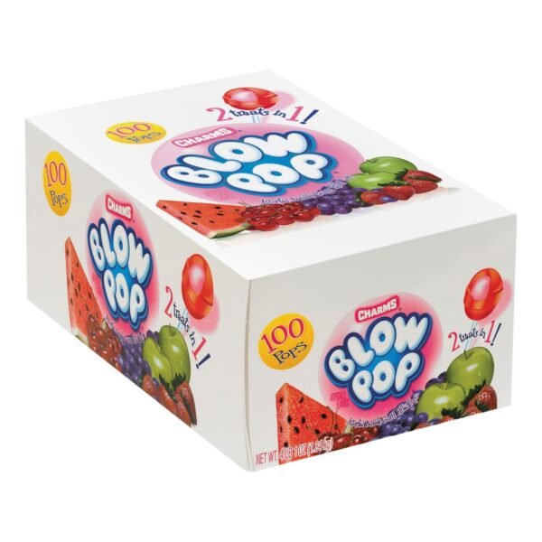 Charms Blow Pops, 0.8 oz, Assorted Fruity Flavors, 100/Box (1034885)