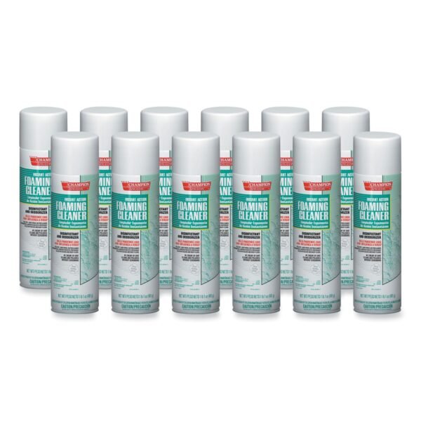 Chase Products Instant Action Foaming Cleaner/Disinfectant, 17 oz, Aerosol Spray, 12/Carton (5196)