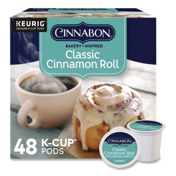 Cinnabon Classic Cinnamon Roll Coffee K-Cups, 0.33 oz, 48/Box (24297522)