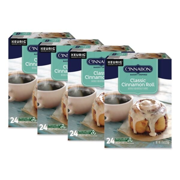 Cinnabon Classic Cinnamon Roll Coffee K-Cups, 96/Carton (6305CT)