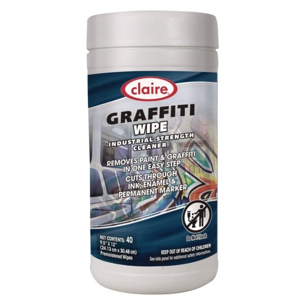 Claire Graffiti Wipe, 1-Ply, 12 x 9.5, Mild Scent, Purple, 6/Carton (963)