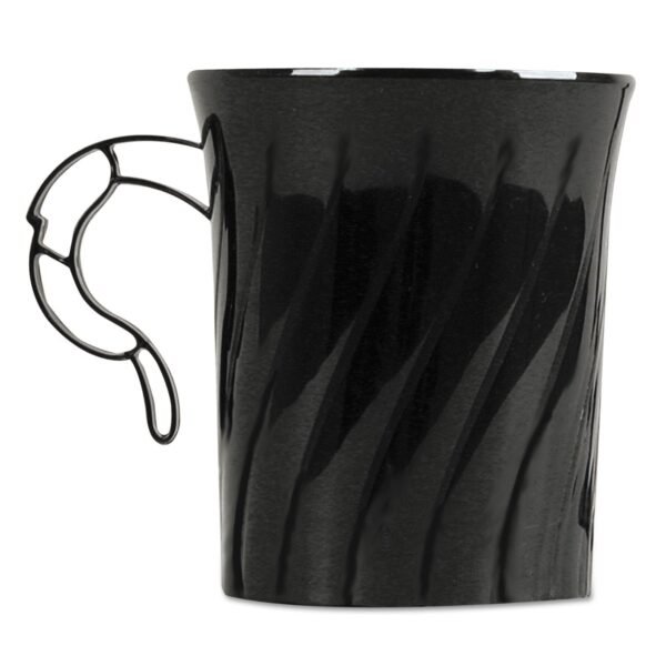 Classicware Plastic Mugs, 8 Oz, Black, 8/pack, 24 Packs/carton
