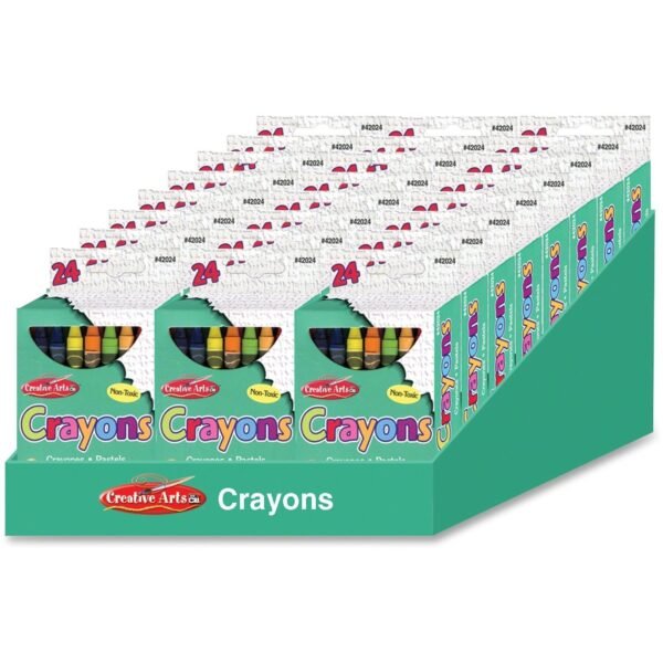 CLI Creative Arts Crayons Display Assorted - 24/Box - 24 / Display (42024ST)