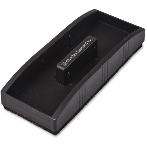 CLI Magnetic Whiteboard Eraser 2" Width x 5" Length - Used as Mark Remover - Built-in Marker Storage, Magnetic - Black - 1 Each (74530)