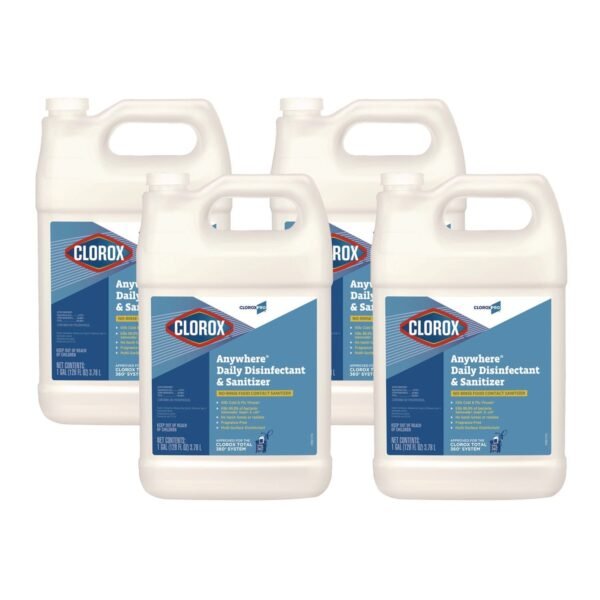 Clorox Anywhere Hard Surface Sanitizing Cleaner, 128 oz Bottle, 4/Carton (31651)