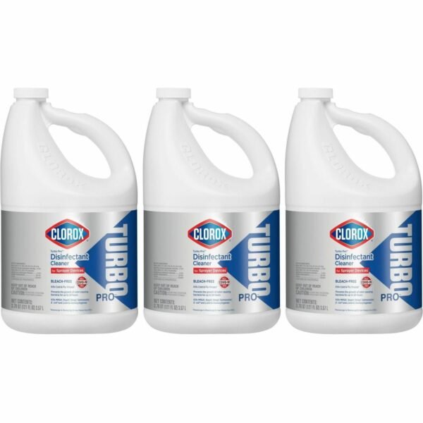 Clorox Turbo Pro Disinfectant Cleaner for Sprayer Devices 121 fl oz (3.8 quart) - Fresh Scent - Bleach-free, Versatile, Antibacterial - White Bottle - 3 / Carton (60091CT)
