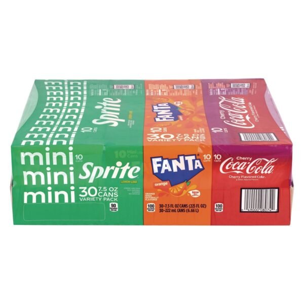 Coca-Cola Mini Cans Variety Pack, Assorted Flavors, 7.5 oz Can, 30/Carton (22002379)