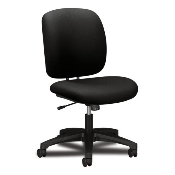 Comfortask Center-tilt Task Chair, Supports Up To 300 Lb, 17" To 22" Seat Height, Black Seat/back, Black Base