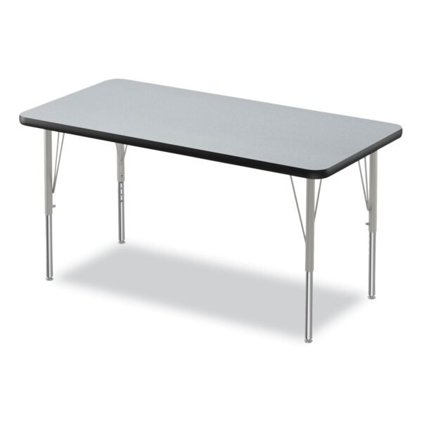 Correll Height-Adjustable Activity Tables, Rectangular, 48w x 24d x 10h, Gray Granite, 4/Pallet (2448TF15954P)
