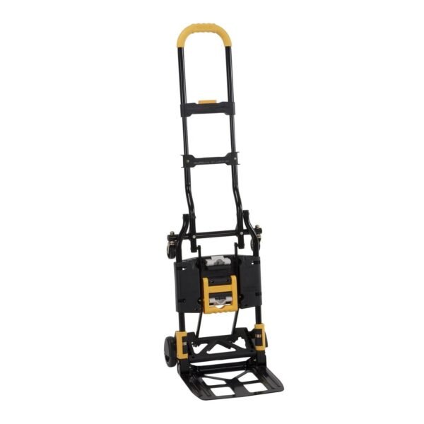 COSCO 2-in-1 Folding Hand Truck, 300 lb Capacity, 17" x 30.5" x 33.5", Black/Yellow (12225YGB1E)