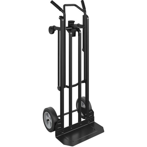 Cosco 2-in-1 Hybrid Hand Truck 800 lb Capacity - 4 Casters - Steel - 18" Width x 16" Depth x 46" Height - Steel Frame - Black - 1 Each (12217BLK1E)