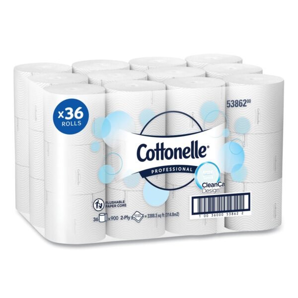 Cottonelle Clean Care Bathroom Tissue, Septic Safe, 2-Ply, White, 900 Sheets/Roll, 36 Rolls/Carton (53862)