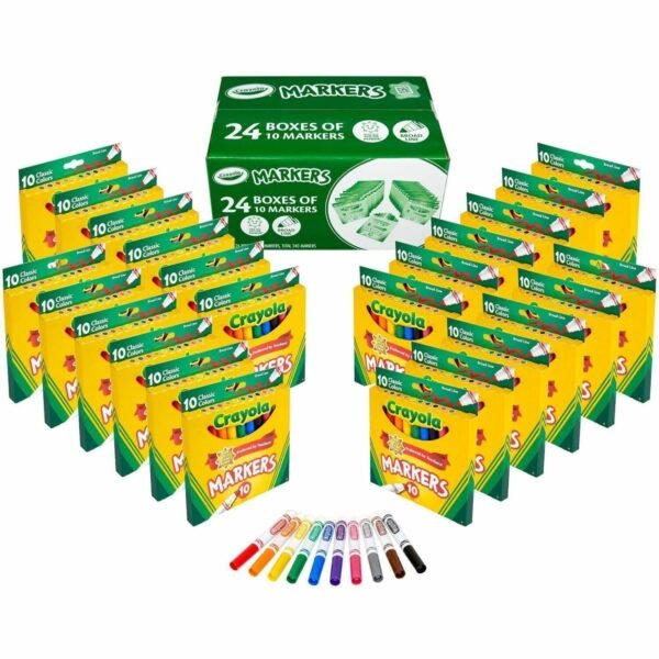 Crayola Bulk Broadline Marker Set Multi Ink - 10 / Pack (587771)