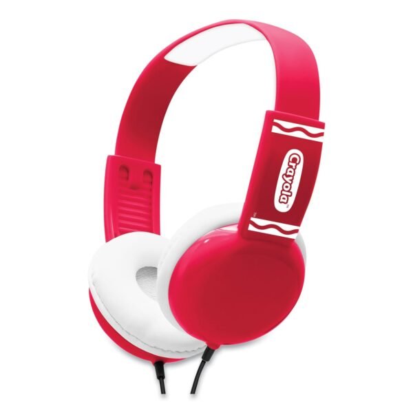 Crayola Cheer Wired Headphones, Red/White (CHPM510R)