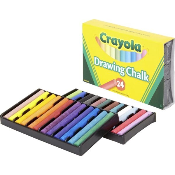 Crayola Colored Drawing Chalk Sticks 3.1" Length - 0.4" Diameter - Assorted - 24 / Pack (510404)