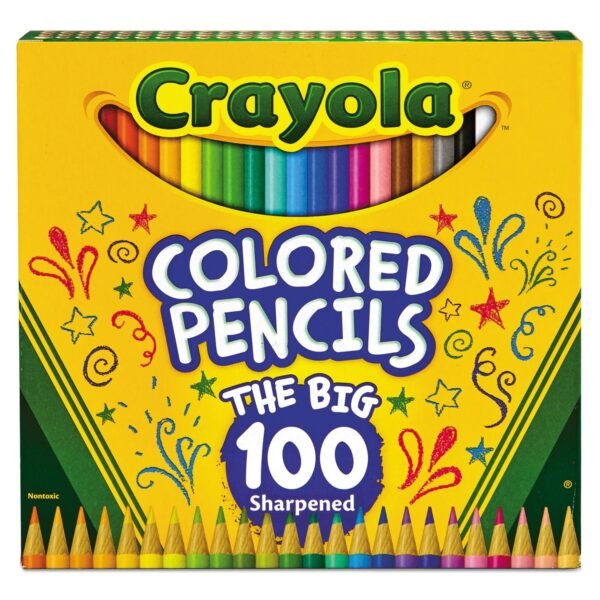 Crayola Long-Length Colored Pencil Set, 3.3 mm, 2B, Assorted Lead and Barrel Colors, 8/Pack (684008)