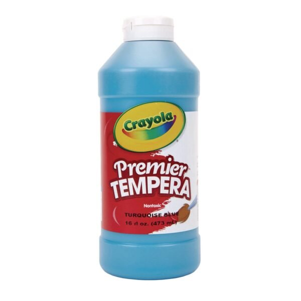 Crayola Premier Tempera Paint, Turquoise, 16 oz Bottle (541216048)