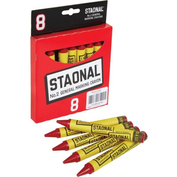Crayola Staonal Marking Crayon 5" Length x 0.5" Diameter - Red - 8 / Box (5200023038)