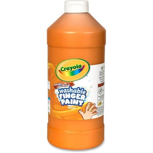 Crayola Washable Finger Paint 1 Color(s) - Orange - 2 lb - Washable - 1 Each (551332036)