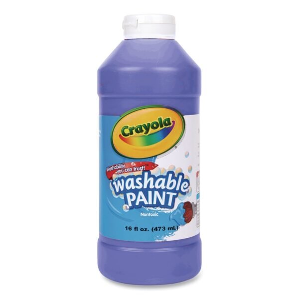 Crayola Washable Paint, Blue, 16 oz Bottle (542016042)