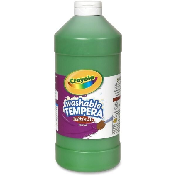Crayola Washable Tempera Paint 1 Color(s) - Green - 2 lb - Washable - 1 Each (543132044)