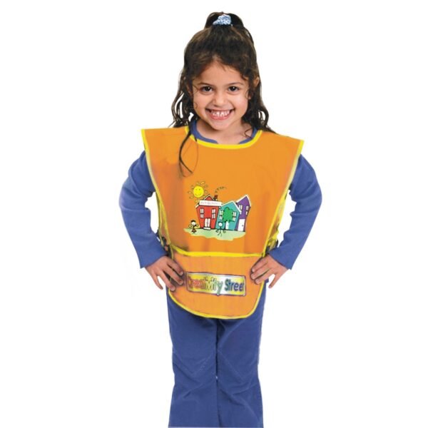 Creativity Street Kraft Artist Smock, Fits Kids Ages 3-8, Vinyl, One Size Fits All, Bright Colors (5207)