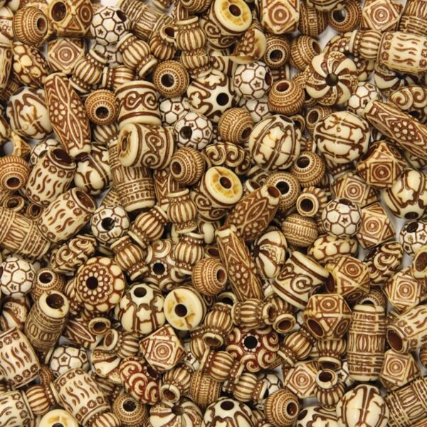 Creativity Street Mixed Bone Beads Project, Craft - Recommended For 3 Year - Assorted - 1 Pack (3259)