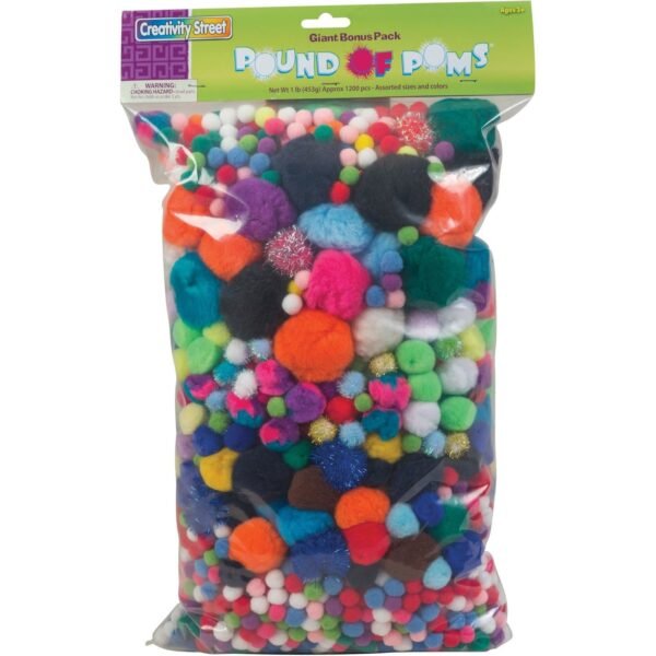 Creativity Street Pound of Poms Art Project - Assorted - 1 Pack (818001)