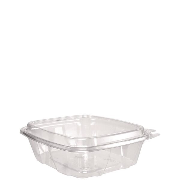 Dart ClearPac SafeSeal Tamper-Resistant/Evident Containers, Domed Lid, 24 oz, 6.4 x 2.3 x 7.1, Clear, Plastic, 100/Bag, 2 Bags/CT (CH24DED)