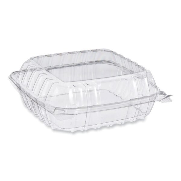 Dart ClearSeal Hinged-Lid Plastic Containers, 8.22w x 3.02h, Clear, Plastic, 250/Carton (PET90PST1)