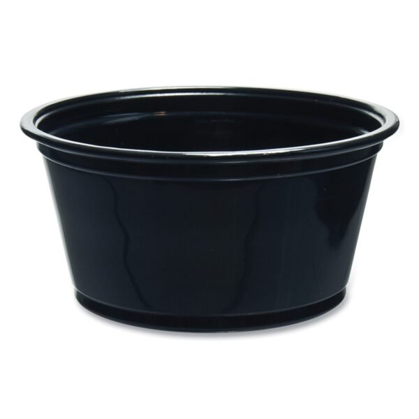 Dart Conex Complements Portion/Medicine Cups, 2 oz, Black, 125/Bag, 20 Bags/Carton (200PCBLK)