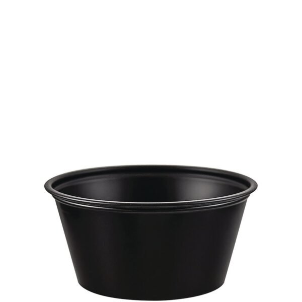Dart Polystyrene Portion Cups, 3.25 oz, Black, 250/Bag, 10 Bags/Carton (P325BLK)