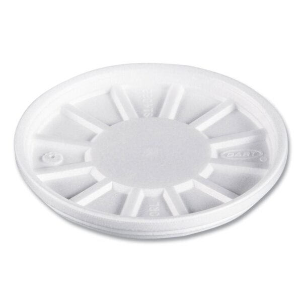 Dart Vented Foam Lids, Fits 6 oz to 32 oz Cups, White, 50 Pack, 10 Packs/Carton (20RL)