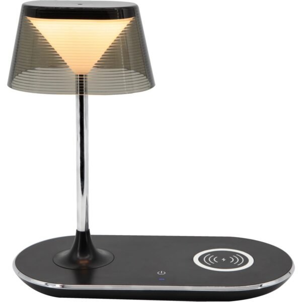 Data Accessories Company MP-328 LED Desk Lamp Qi Wireless Charging, USB Charging, Dimmable, Touch-activated, Adjustable Brightness - 350 lm Lumens - Metal, Plastic - Desk...